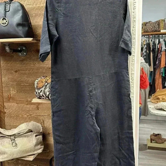 LANTROPY BLACK LINEN JUMPSUIT SIZE SMALL - Picture 8 of 8